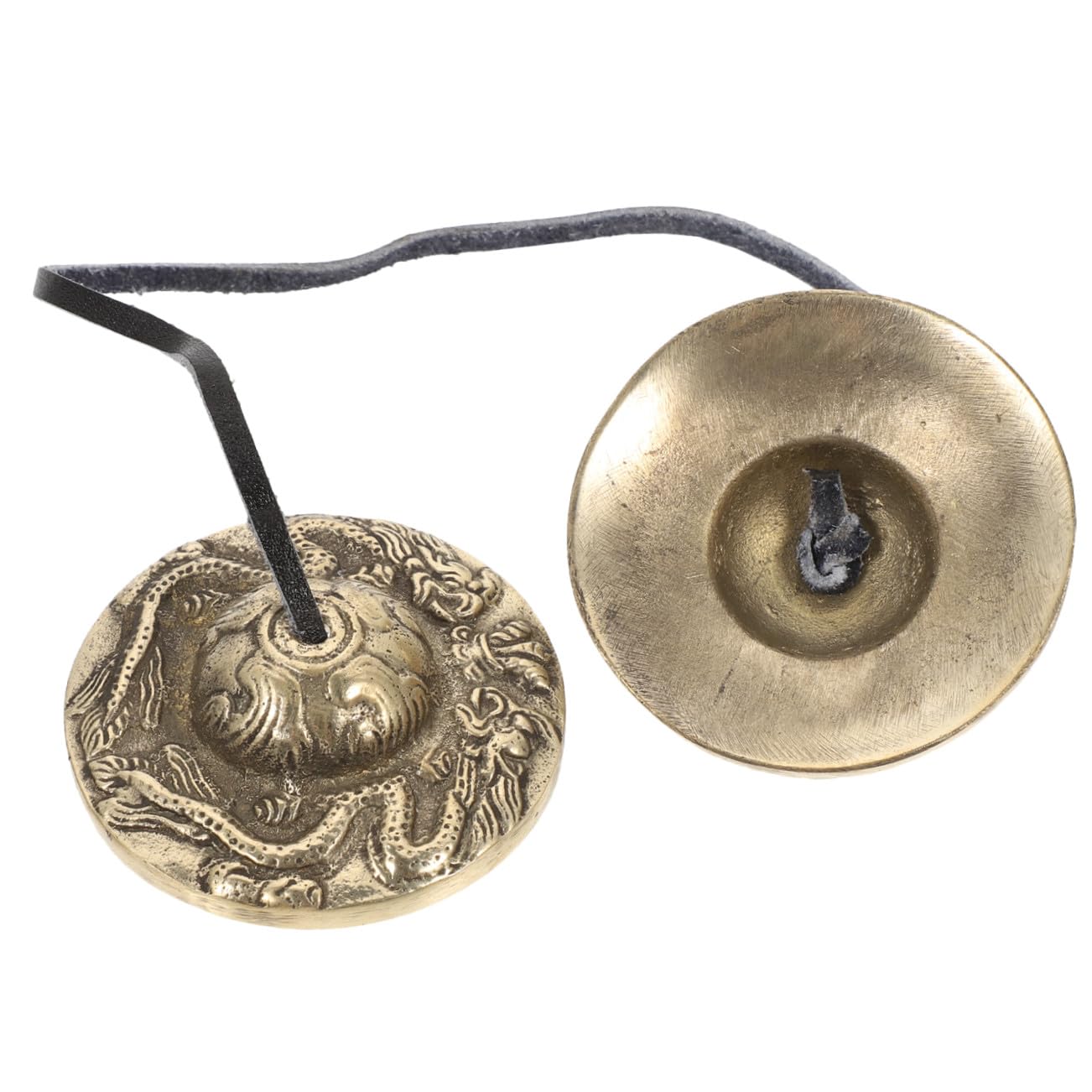ifundom 2pezzi Bell Percussion Instrument Rame Per Meditazione e Yoga Campana Manico Con Suoni Armonici Per Relax e Cerimonie Spirituali Strumento Musicale Per Percussioni e Decorazioni