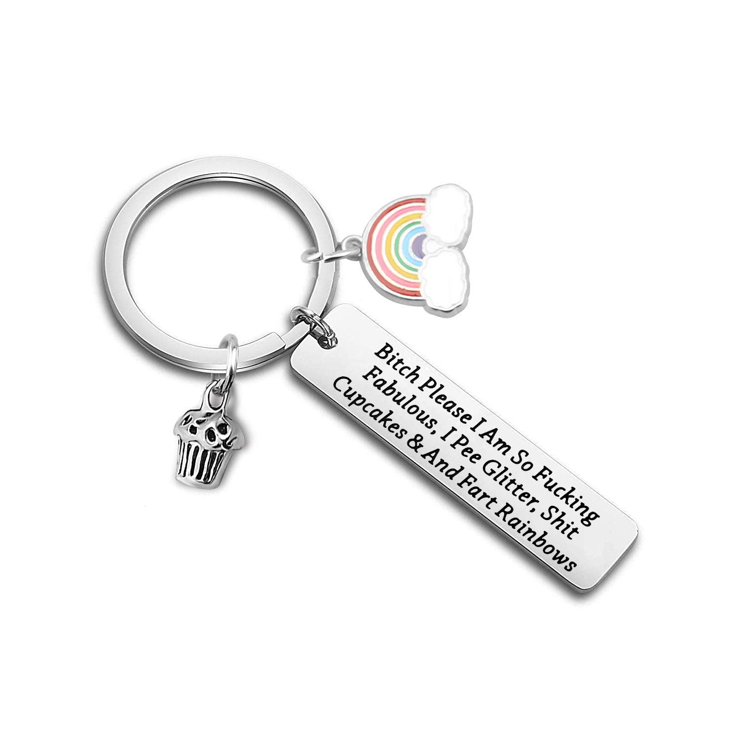 Funny Gift Bitch Please I'm so Fucking Fabulous Keychain Best Bitches Gift for Friend