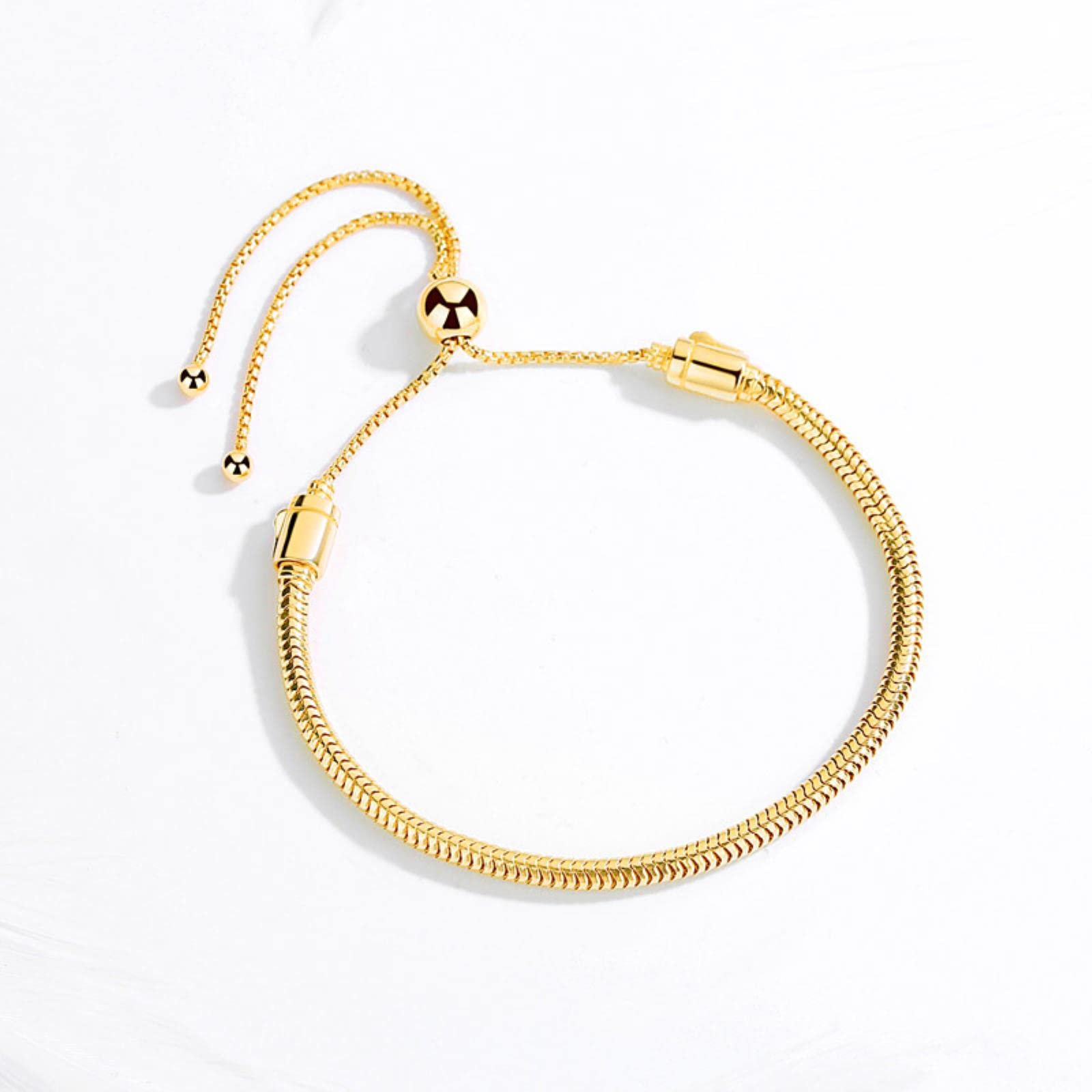 Pulseras De Plata De Ley 100% 925 De Oro Original con Cuentas, Brazaletes DIY para Hombres Y Mujeres, Joyería Fina, Cadena De Serpiente