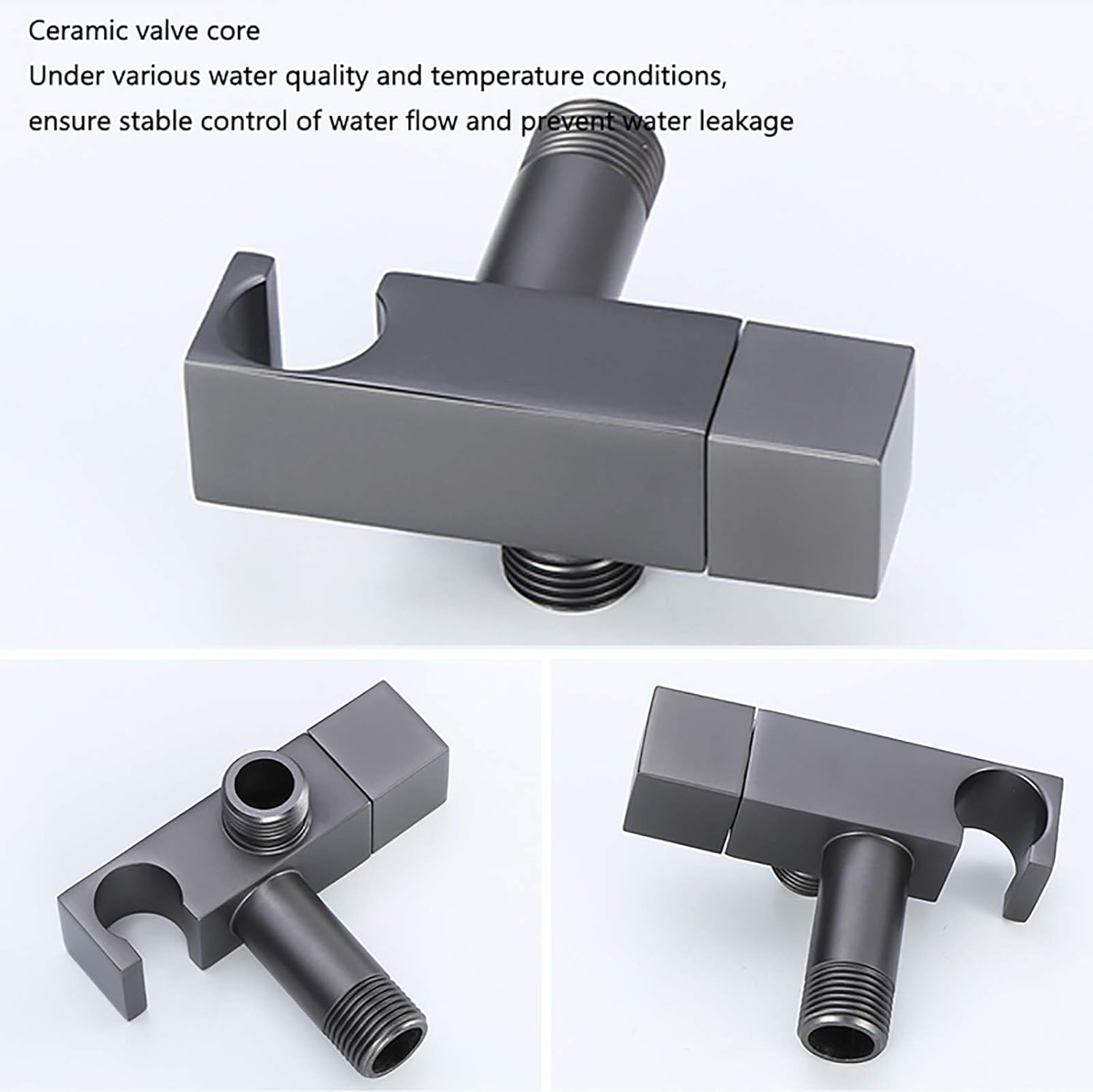 Handheld Bidet Sprayer for Toilet, Brass Wall Mounted Bathroom Cloth Diaper Sprayer Set Brushed Gray Single Cold Water Toilet Bidet Sprayer Kit for Personal Hygiene,PVC Hose(Stainless Steel)