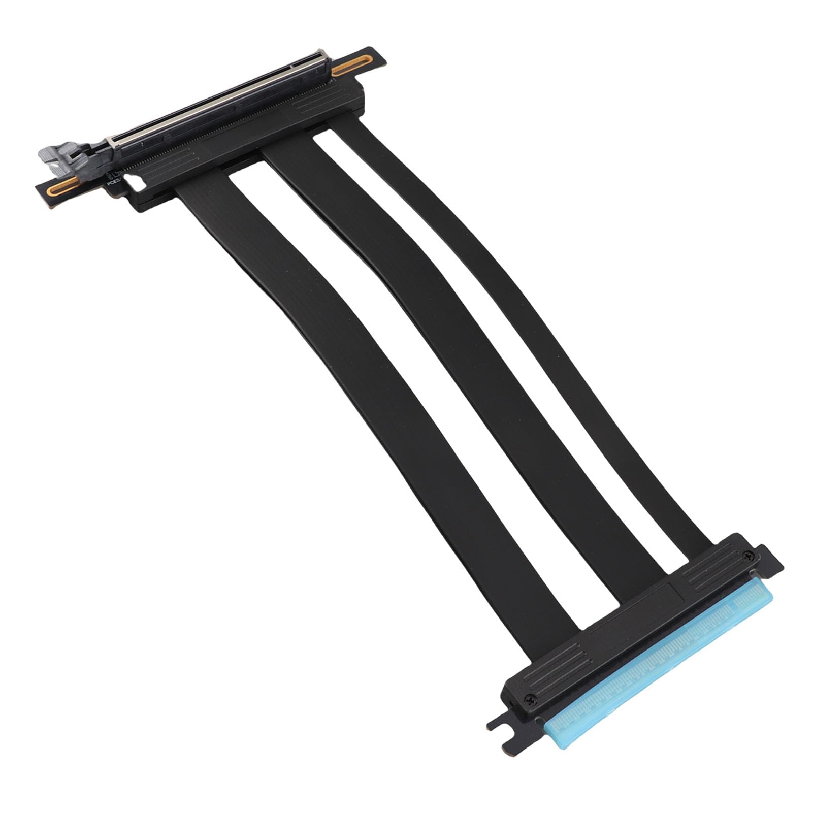 Gedourain Przedłużacz Karty Graficznej Pcie Gen5 X16 Wysoka prędkość Plug and Play dla Większości Podzespołów GPU i Płyty Głównej 20 Cm Dwurzędowa Płytka ABS Pod Kątem 90 Stopni do Komputerowej