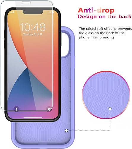 Miniatura 6 de Diverbox Funda para iPhone 11 a prueba de golpes a prueba de caídas protector de pantalla de vidrio templado, funda de protección resistente para