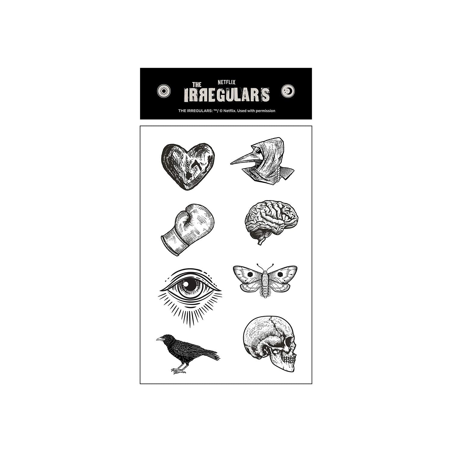 The Irregulars - Monsters Make Monsters Temporary Tattoo Pack by Netflix | Official Netflix Series | Sherlock Holmes, Dr. Watson