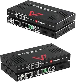 AV Access HDBaseT 4K HDMI Extender Over Single Cat5e/6/6a/7 Ethernet, HDMI 2.0 YUV4:4:4, EDID, PoE, Bi-Directional IR/RS232 Pass Through, HDR10, CEC, up to 4K@60Hz 130ft, 1080P@60Hz 230ft