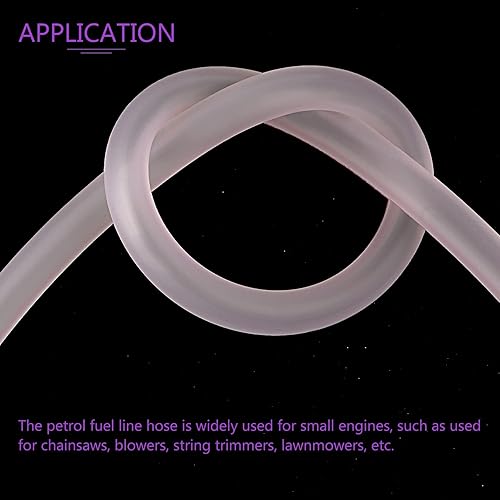 Miniatura 6 de DMiotech 1 paquete de manguera transparente de gasolina de 316 pulgadas x 516 pulgadas y 16 pies para cortacésped, cortadora de cuerdas,