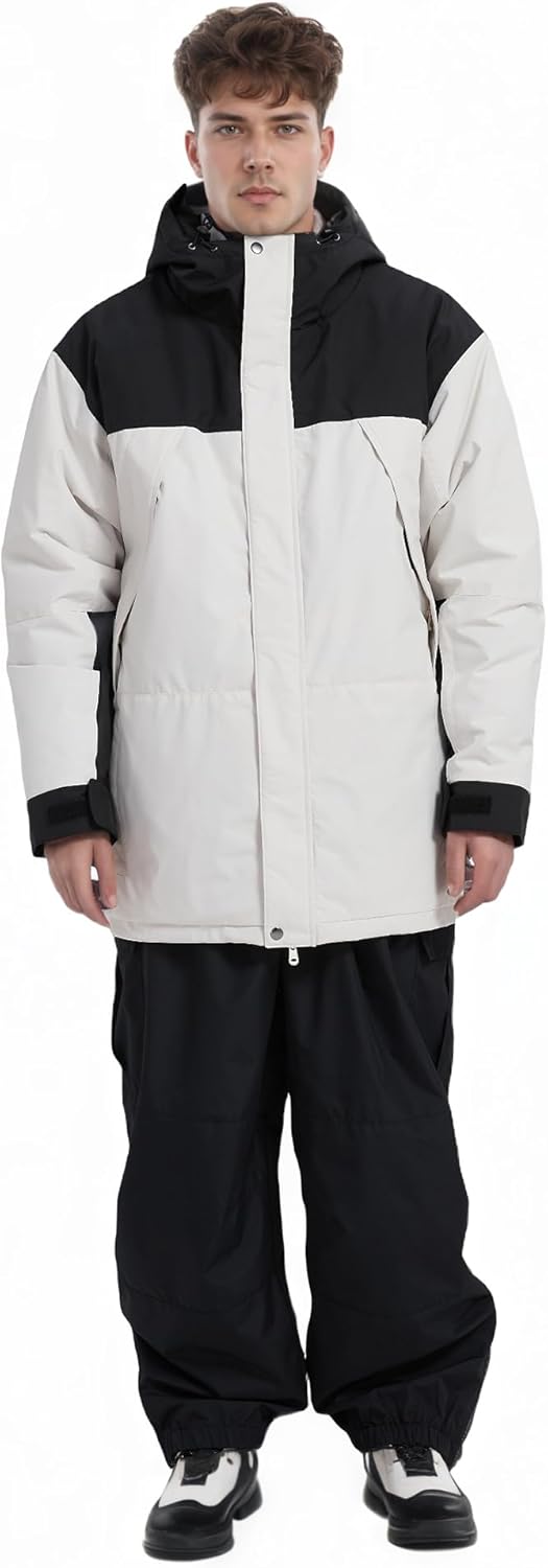 North Peak Womens Mens Baggy Snow Ski Pants Waterproof Windproof Insulated Winter Outdoor Snow Snowboard Cargo Pants - Image 7