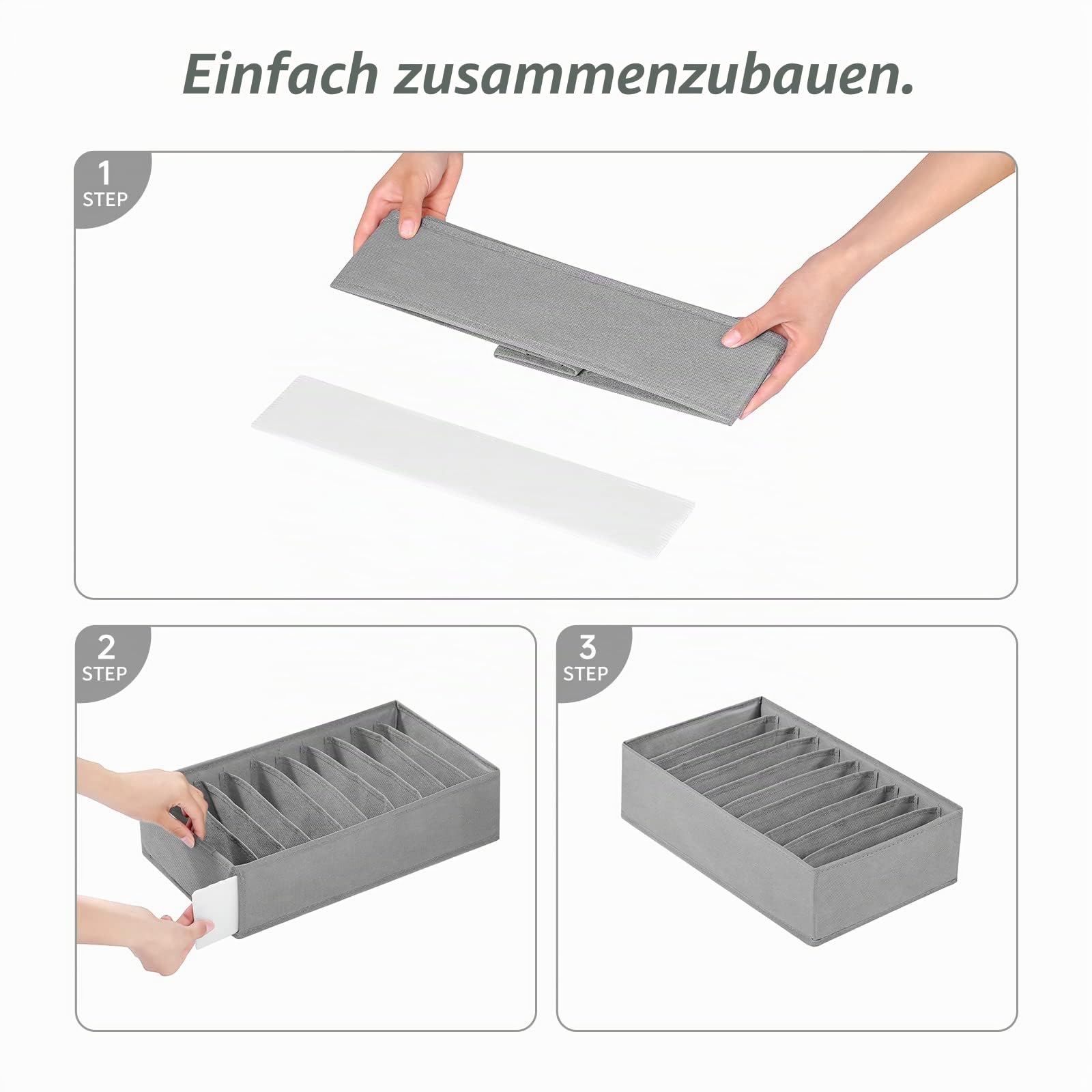 4 Packungen T-Shirt-Schubladen-Organizer für Kleidung, 10 Fächer, Aufbewahrungsbox, Kleiderschrank, Kleidung, Organizer, Leggings, Seidenschals