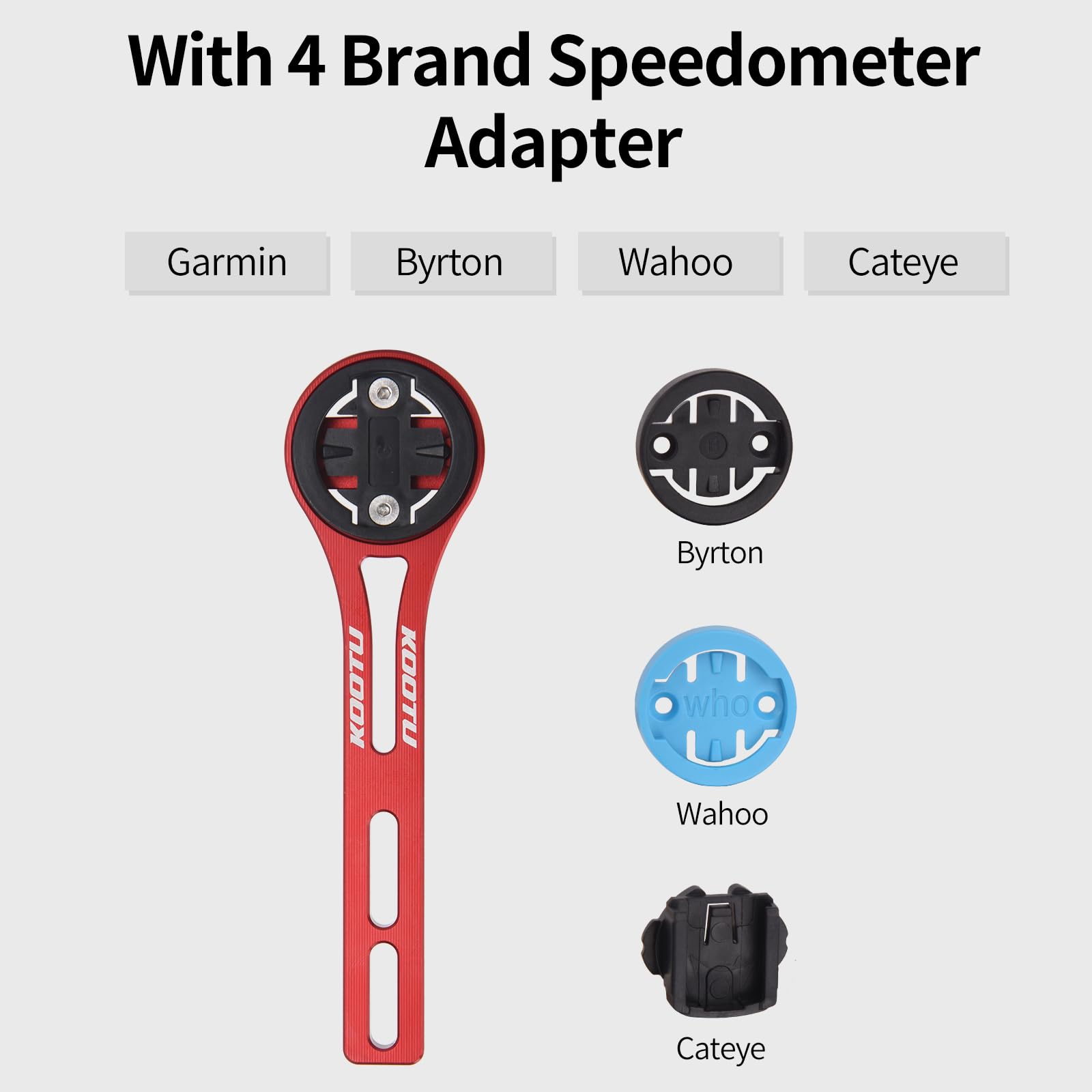 KOOTU Aluminum Alloy Bike Computer Mount - Compatible Garmin, Wahoo, Bryton, Cateye, GoPro - View #3