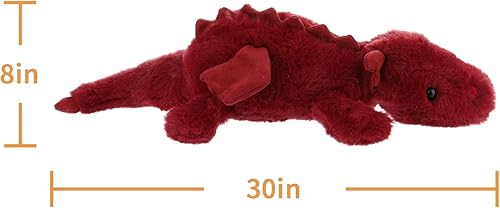 Vista 21 de Apricot Lamb Toys - Peluche de dinosaurio dragón tumbado verde, suave, perfecto para niños (dragón verde, 15 pulgadas)