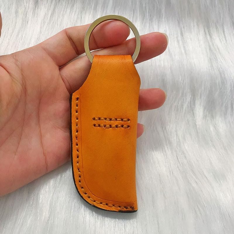 1PC Knife Sheath, Cowhide Leather Protective Cover with Belt Loop Fits for Outdoor Camping
