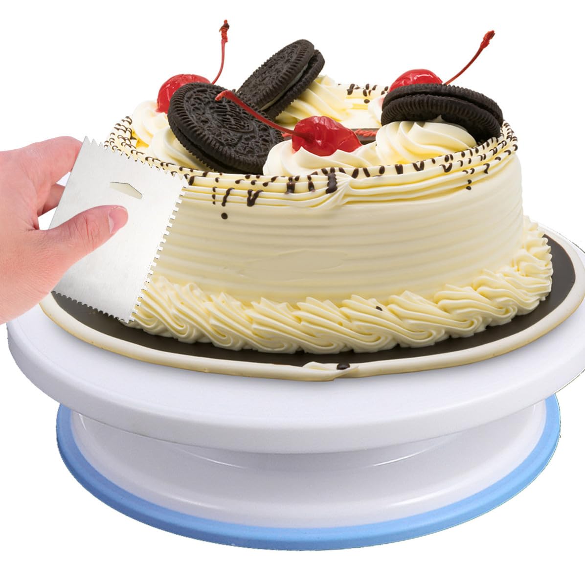 ibasenice Set Spatole per Decorazione Torta 7 Pezzi Plastica e Acciaio