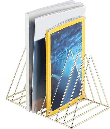 Miniatura 7 de Fydun Office Study Desktop Less Steel Book Magazine File Rack Storage Rack Wide Range Of Uses