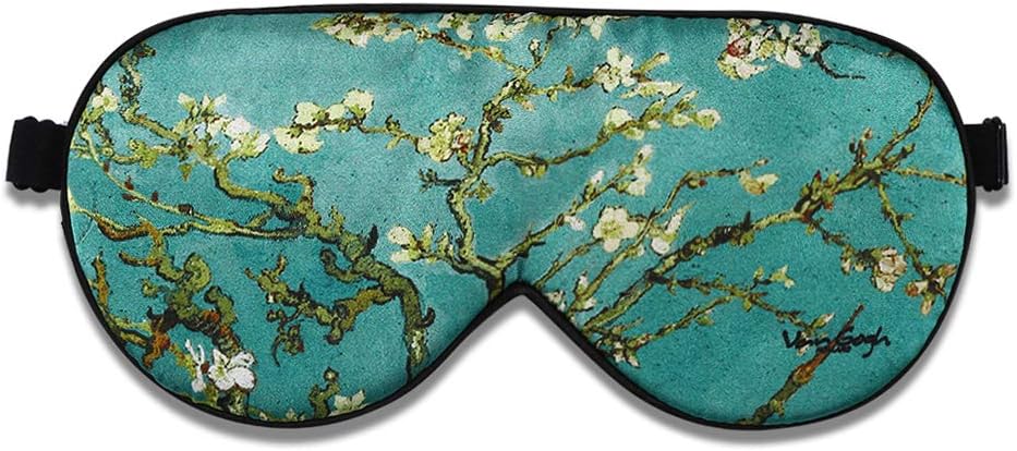 Alaska Bear Natural Silk Sleep Mask, Blindfold, Super Smooth Eye Mask (Blossom Almond)