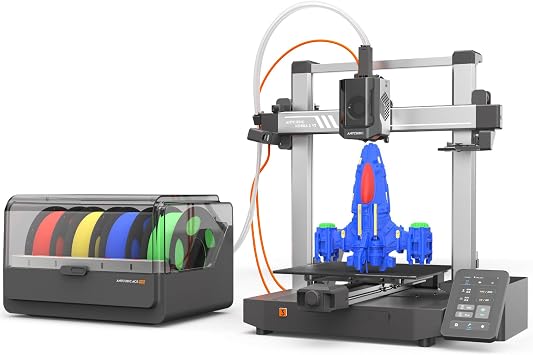 (حزمة خيوط Anycubic 8 كجم) طابعة Anycubic Kobra 3 V2 Combo متعددة الألوان ثلاثية الأبعاد، سرعة قصوى 600 مم/ثانية، شاشة قابلة للتعديل مقاس 4.3 بوصة، تجفيف الخيوط في جميع الأوقات، 250x250x260 مم