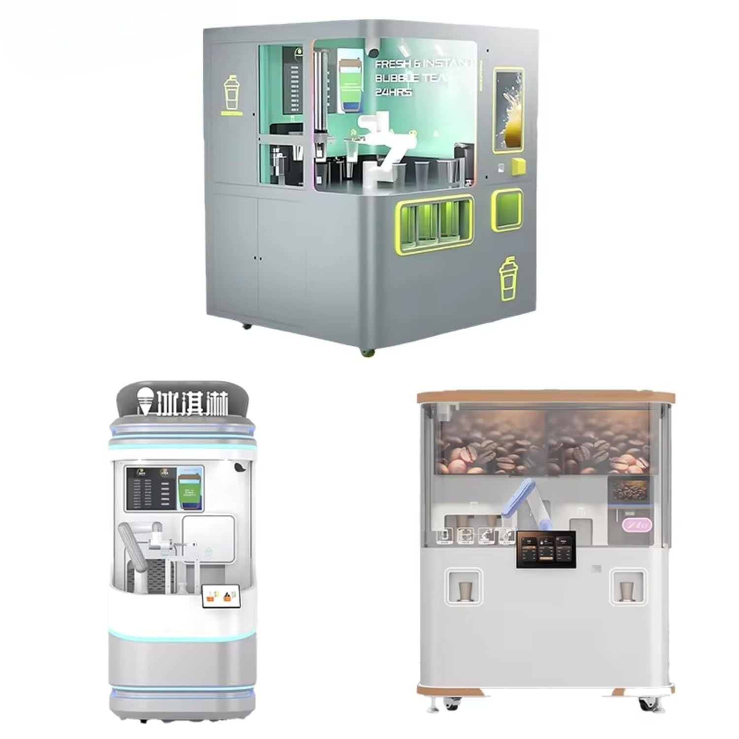 Freshly Ground Coffee Machine Commercial Coffee Robot System With Automated Grinding Brewing Easy Daily Operations for Dynamic Urban