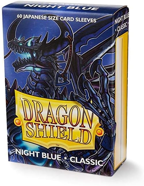 10 Packs Dragon Shield Classic Mini Japanese Night Blue 60 ct Card Sleeves Display Case …