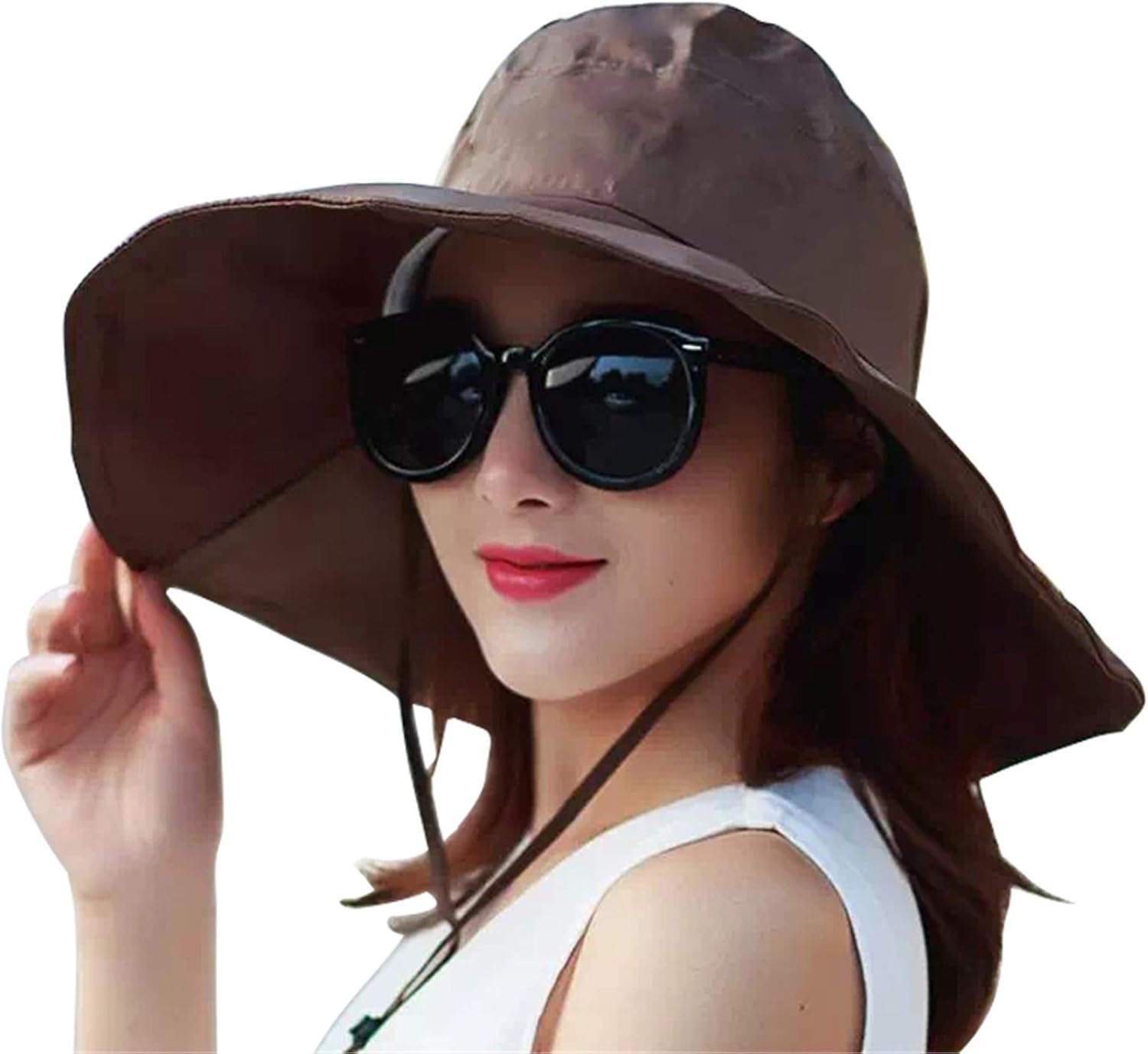 Outdoor UV Protection Rain Cap Waterproof Rain Hat Wide Brim Bucket Hat (Blue) : Clothing, Shoes & Jewelry