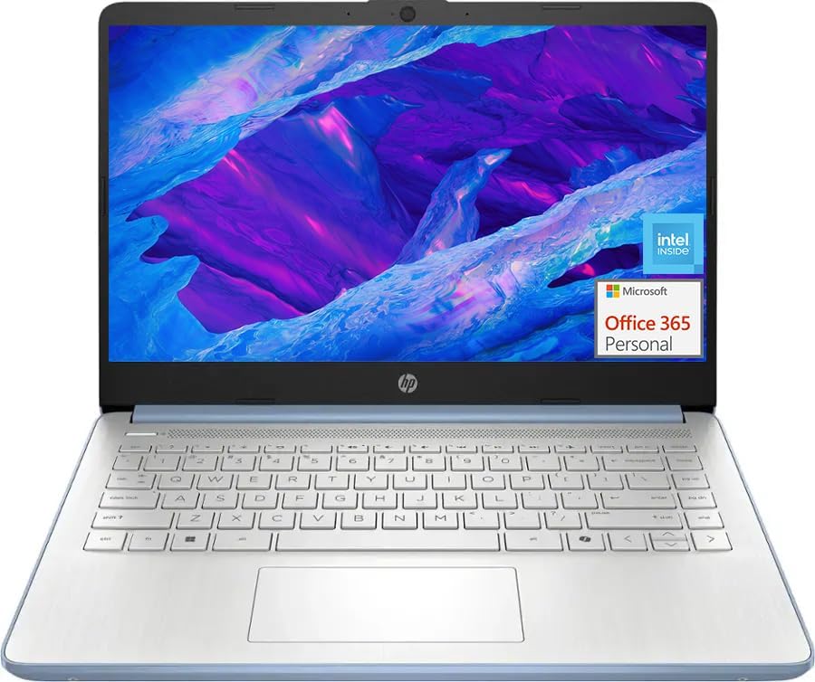HP Laptop 14" for Student & Business, 1 Year Office 365, 16GB RAM, 384GB Storage(128GB UFS + 256GB SD Card), Intel Quad-Core Processor(Beat i3-1115G4), Wi-Fi 6, Webcam, USB C, Win 11 Pro