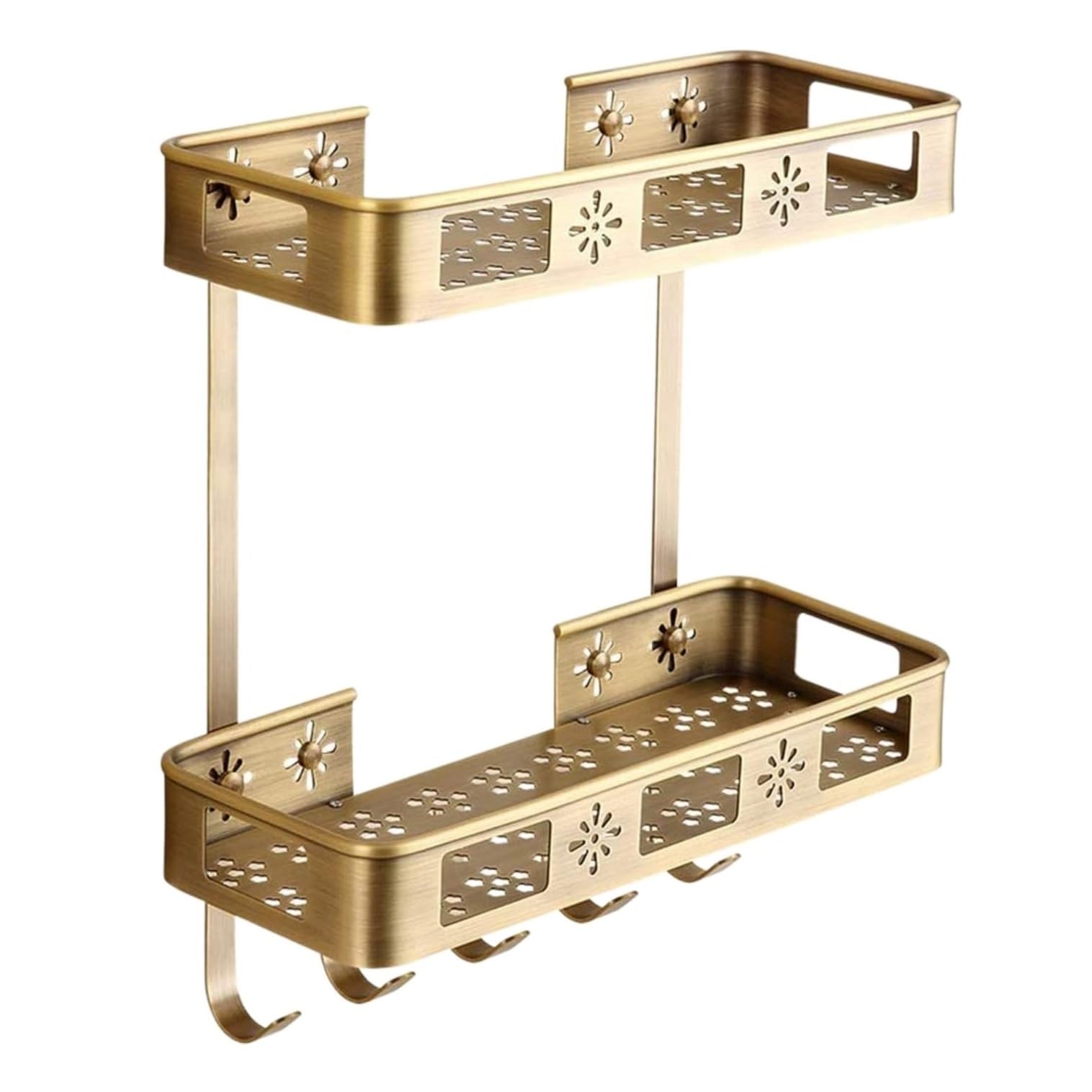 BIOMICE Shower Caddy Organizer Metal Bathroom Shower Caddy Hanging Storage Organizer with Hooks and Baskets for Bathr Shelf