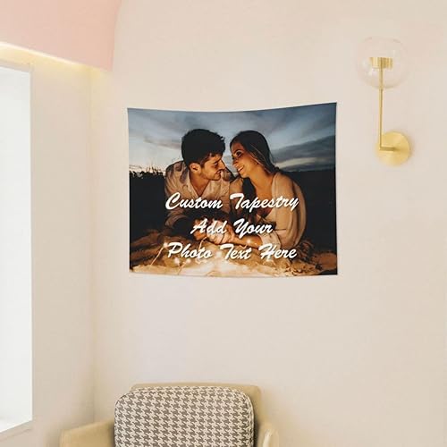 Miniatura 6 de Tapiz personalizado con fotos, texto, telón de fondo personalizado, tapiz personalizado para familiares y amigos, mascotas, Navidad, Halloween,
