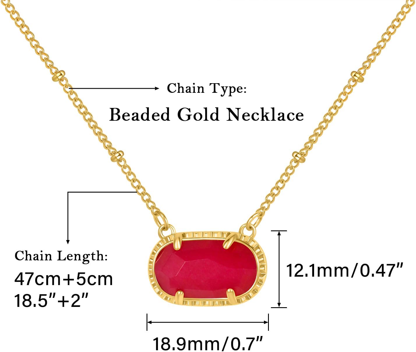 Birthstone Necklace for Women Dainty Gold Necklace Fashion Jewelry 14k Gold Plated Gift - Image 6