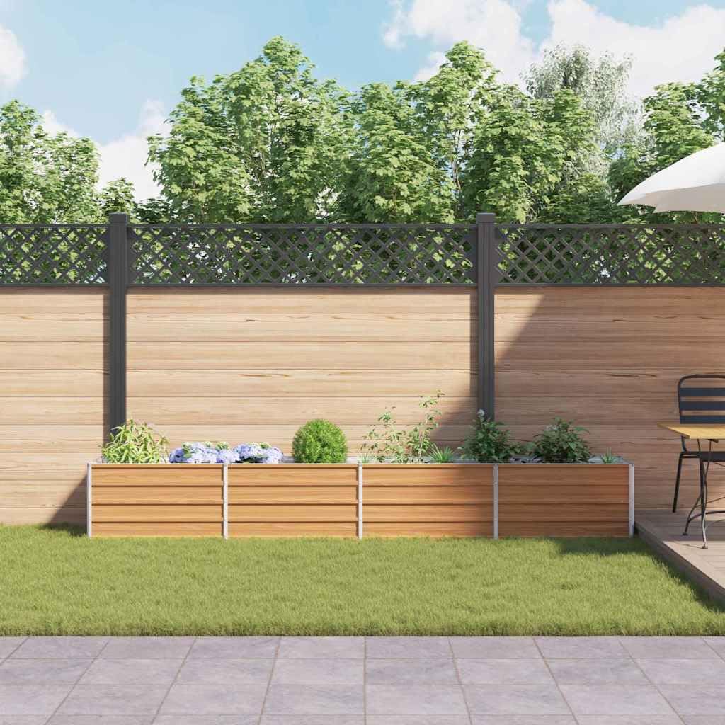 Genérico Arriate Elevado Marrón Claro 320 x 40 x 45 cm Acero Galvanizado,Casa y jardín,Jardín,Jardinería,Maceteros y jardineras,42017331