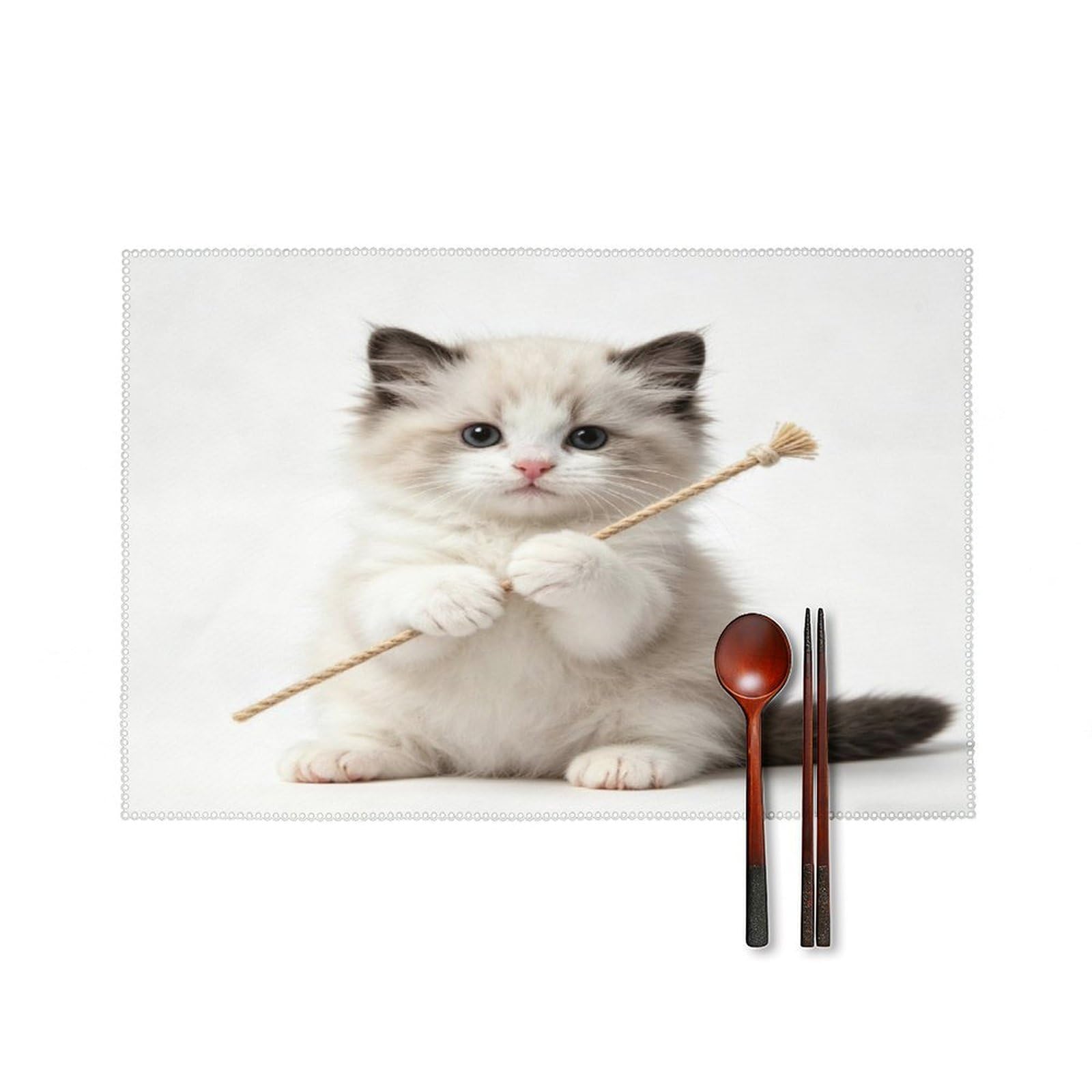 Fekiloot Style Funny Cat Placemats Set Of 6,Table Mat