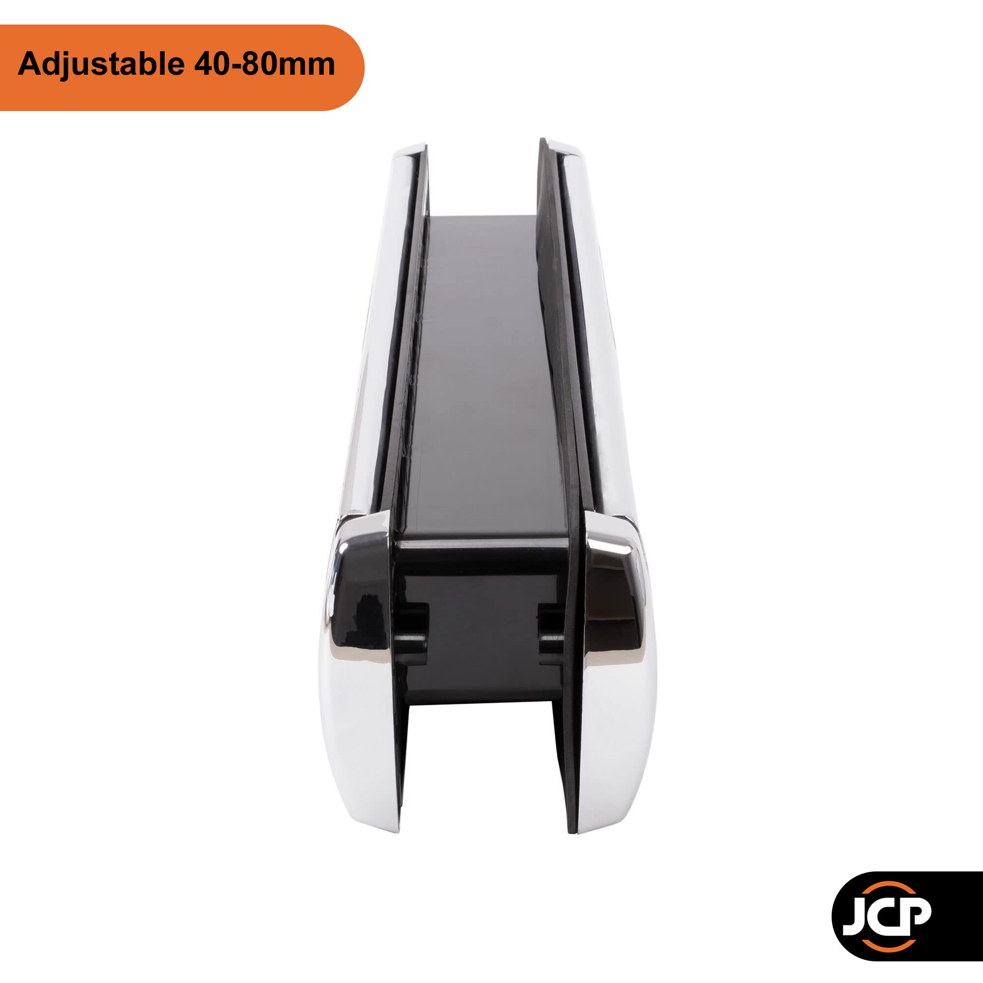JCP Boîte aux lettres en PVC de 30,5 cm pour portes d'entrée en UPVC, composite, bois - Convient aux portes d'entrée de 40 à 80 mm d'épaisseur (noir)