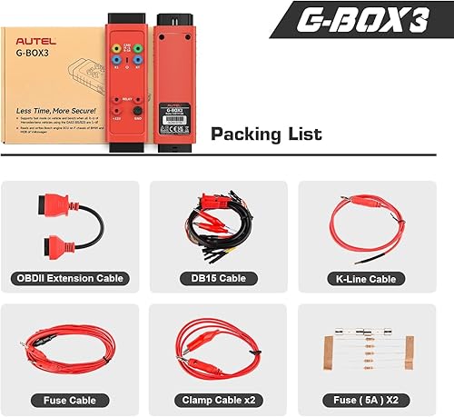 Miniatura 7 de Autel G-BOX3 2023 Herramienta de accesorios, actualizada de Gbox2, adaptador de programación de llaves Gbox3 para Mercedes-Benzpara BMW, método de