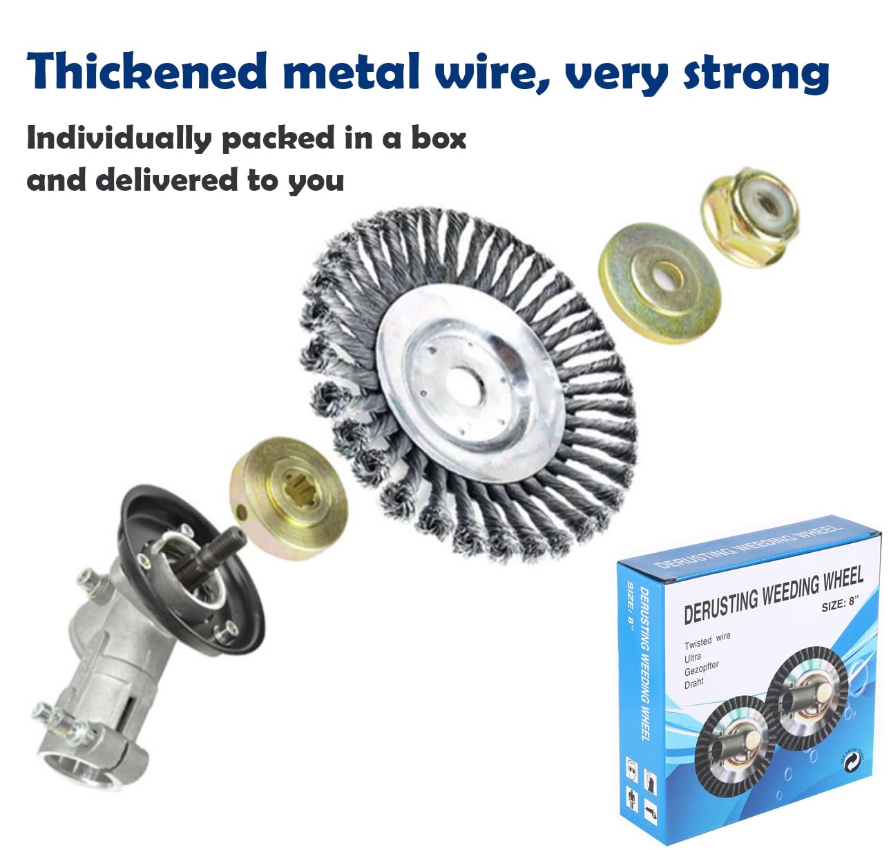 Unkrautbürste 20cm Für Motorsensen - Moos & Wildkraut Entferner