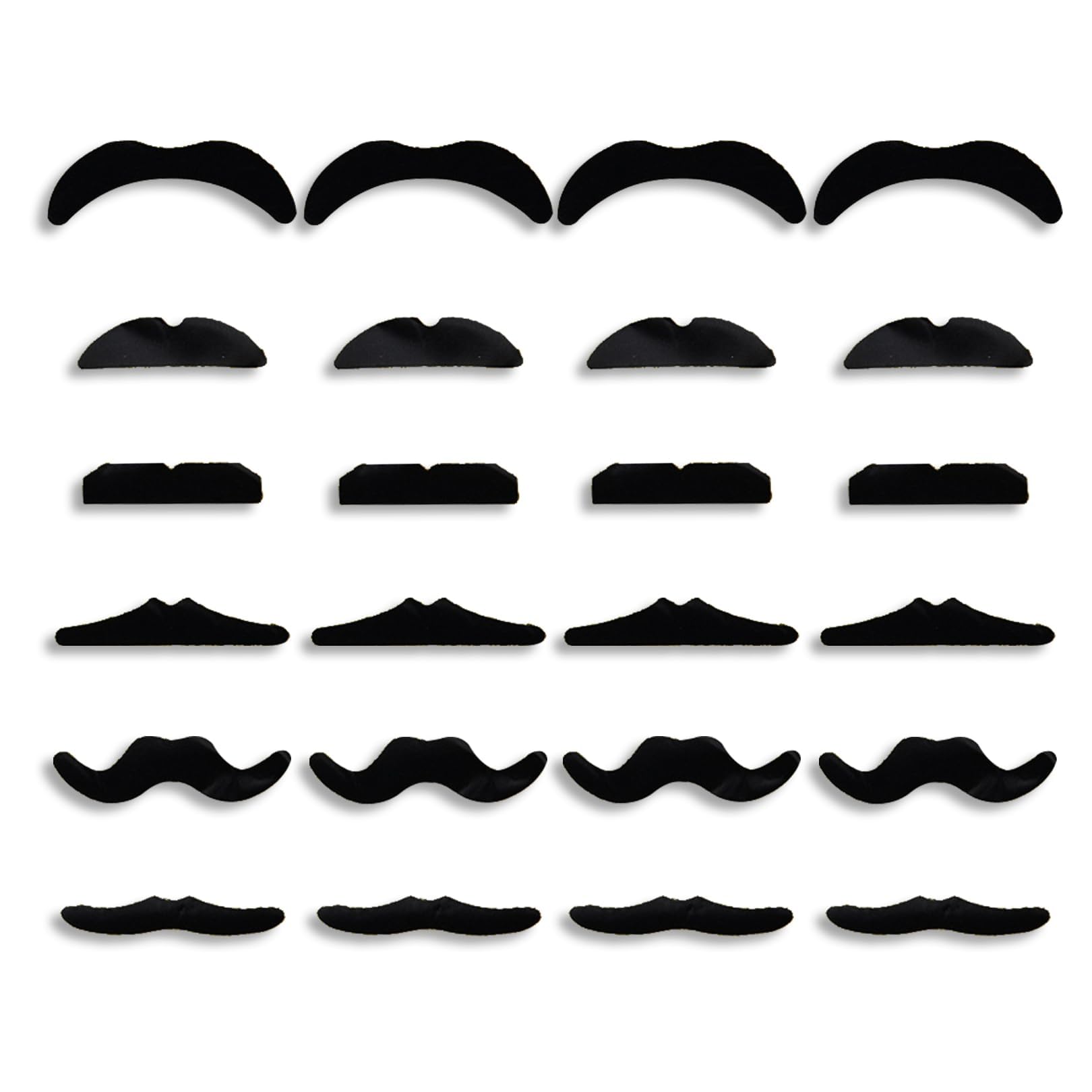 24Pcs Fake Moustache,Stick On Mustache Mexican Fancy Dress False Moustaches