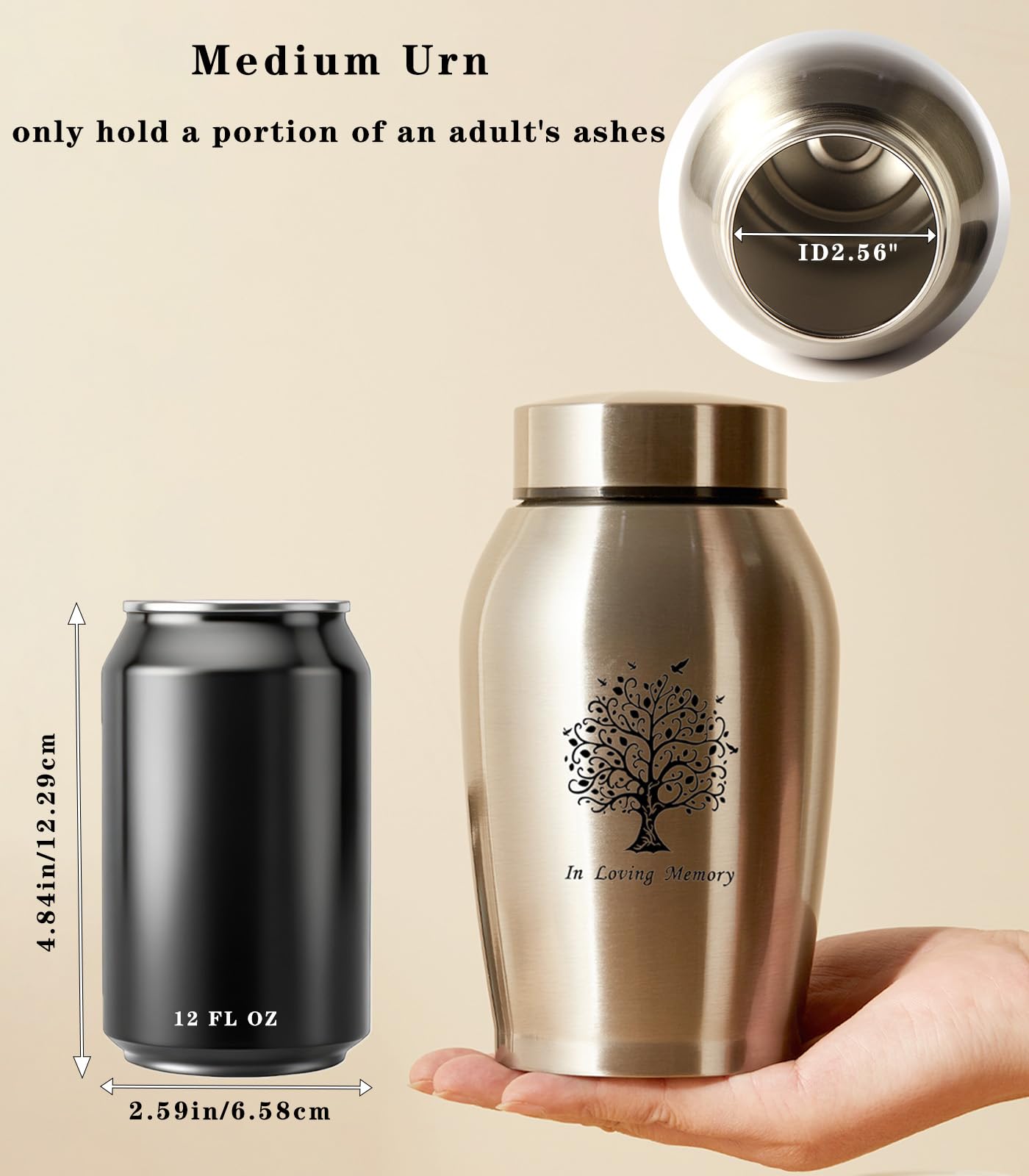 P.J homsv Cremation Urns for Human Ashes Adult Male Female Medium Decorative Urns for Men Women Mom Dad