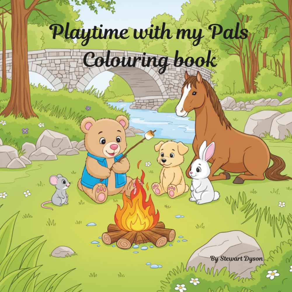 Playtime with my Pals: Outside Activities with Friends, Colouring book