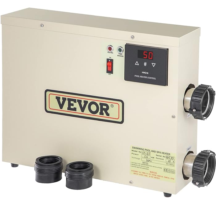 Buy VEVOR Electric SPA Heater 5.5KW 220V 5060HZ Digital SPA Water Heater with Adjustable