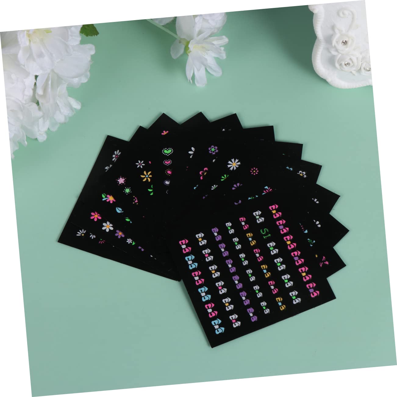 3 Set Sticker Per Unghie Fluorescenti Adesivi Nail Art Creativi Per Decorazioni Feste E Manicure Diy Per Donne E Ragazze Fogli*3