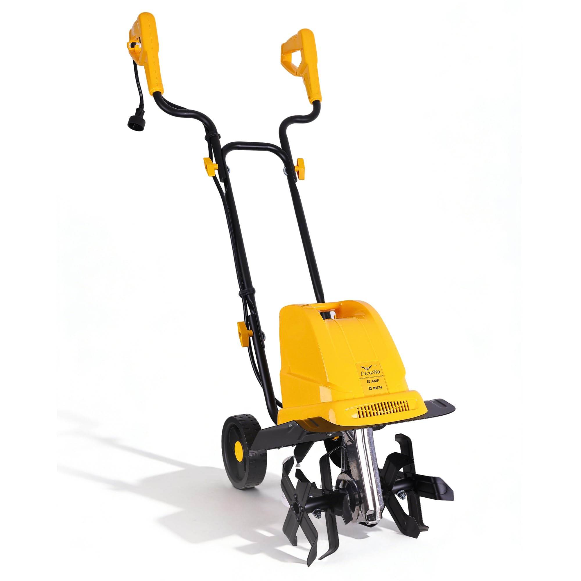 IncwBo 12'' 15-AMP Electric Roto Tiller Cultivator for Gardening Cored
