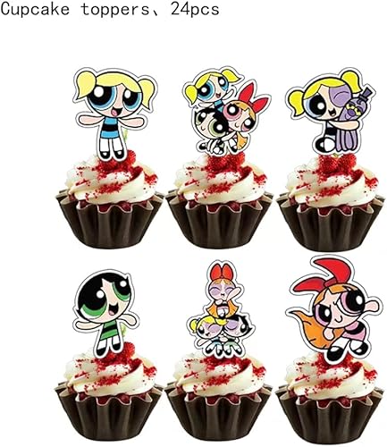 Miniatura 2 de 24 decoraciones para tartas para niños, decoración de cupcakes, suministros de fiesta de cumpleaños para niños (6)