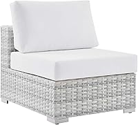 Vista 24 de Modway EEI-4302-LGR-GRY Sofá biplaza con brazo derecho, gris claro