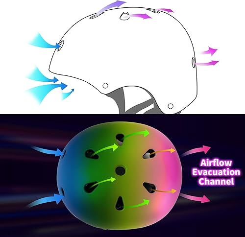 Vista 57 de Casco de bicicleta ajustable para niños pequeños con degradado de color para niños de 3-5-8-14 años + edades, casco de bicicleta para niños de 2 a 4