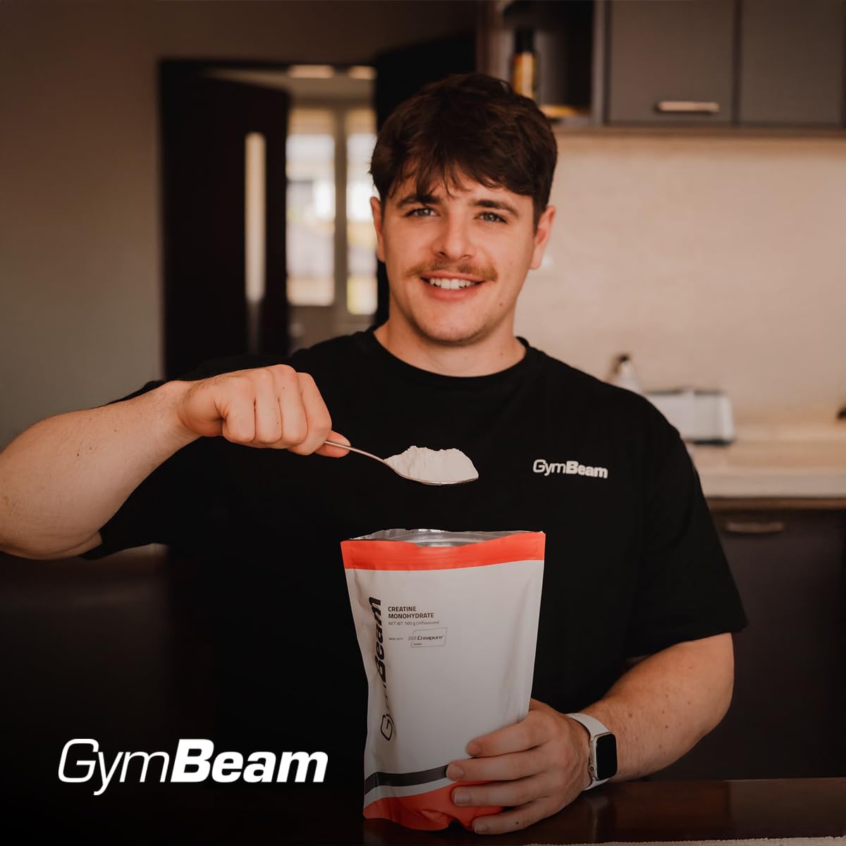 GymBeam Creapure Créatine Monohydrate en Poudre – Sans arôme – 1000 g