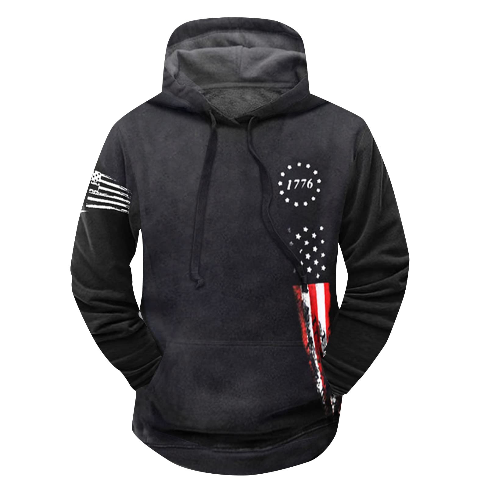 Generichoodies For Men 1776 Patriotic Sweatshirts With Drawstring