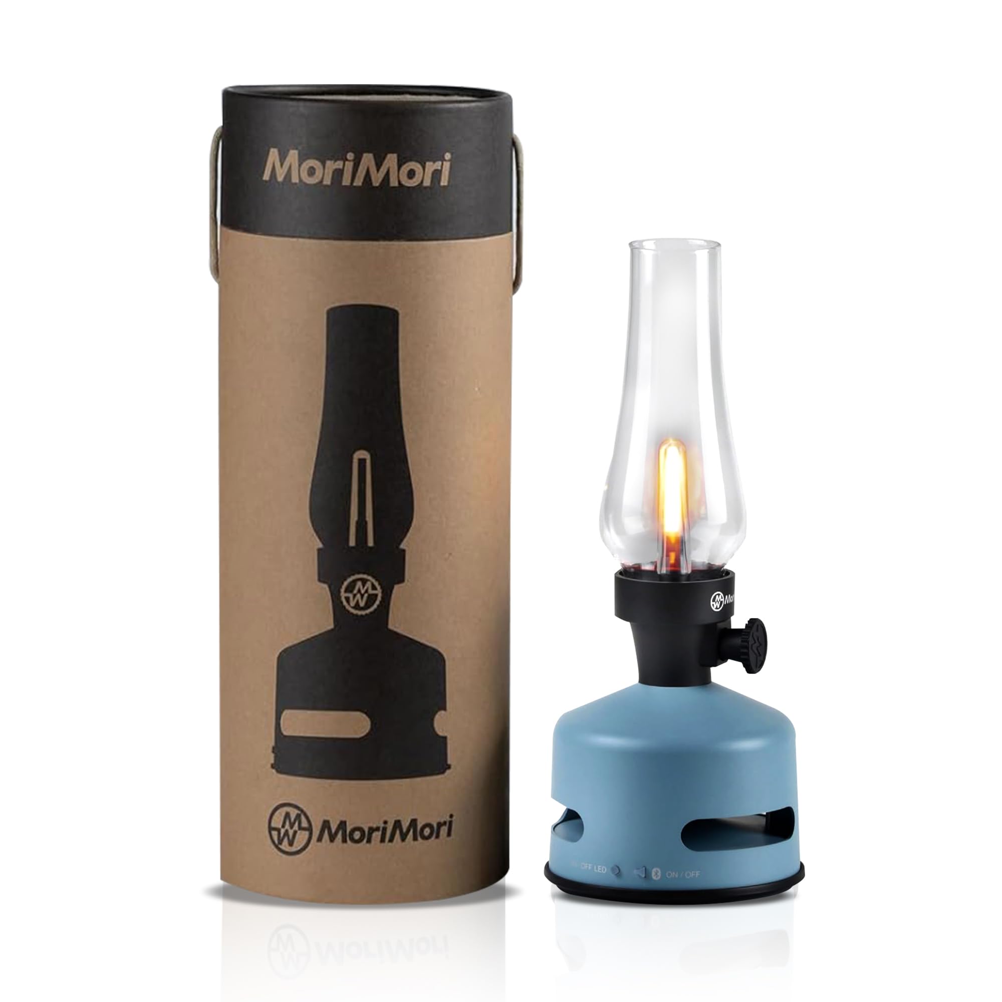 KOOKOO MoriMori Lampada di design con altoparlante (azzurro)