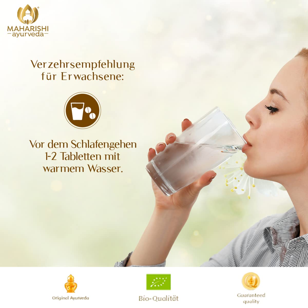 Maharishi Ayurveda Triphala Plus Nahrungsergänzungsmittel aus Indien | Kräutertafeln | Ayurveda -Pflanzenvorbereitung 250 Tabletten Pack von 1