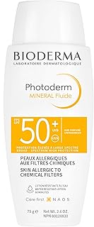 Bioderma Photoderm Mineral Fluid SPF50+ Çok Hassas Ciltler için Çok Yüksek Korumalı Yüz, Vücut Güneş Kremi 75 gr
