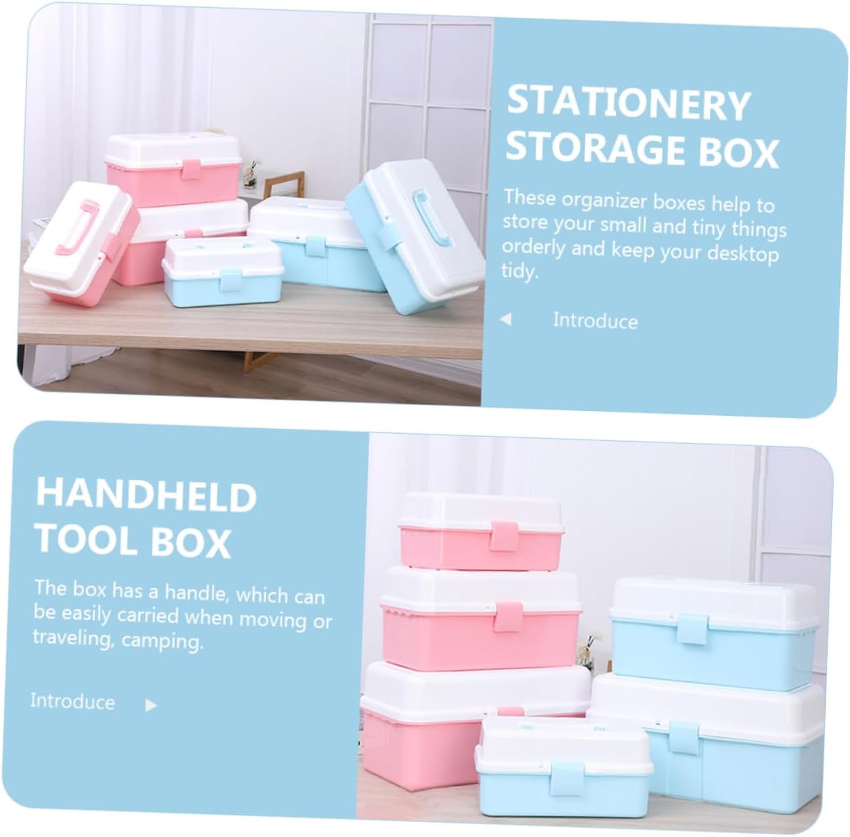 ABOOFAN Portable Storage Box Boys and Girls Painting Tool Case Handheld Case Craft Tool Box Art Organizer