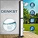tillvex Solardusche 40 Liter inkl. Schutzhaube | Solar Garten-dusche warmes Wasser | Pooldusche Camping | ohne Stromanschluss | mit Wasserhahn und Regenduschkopf | Gartenschlauch-Anschluss