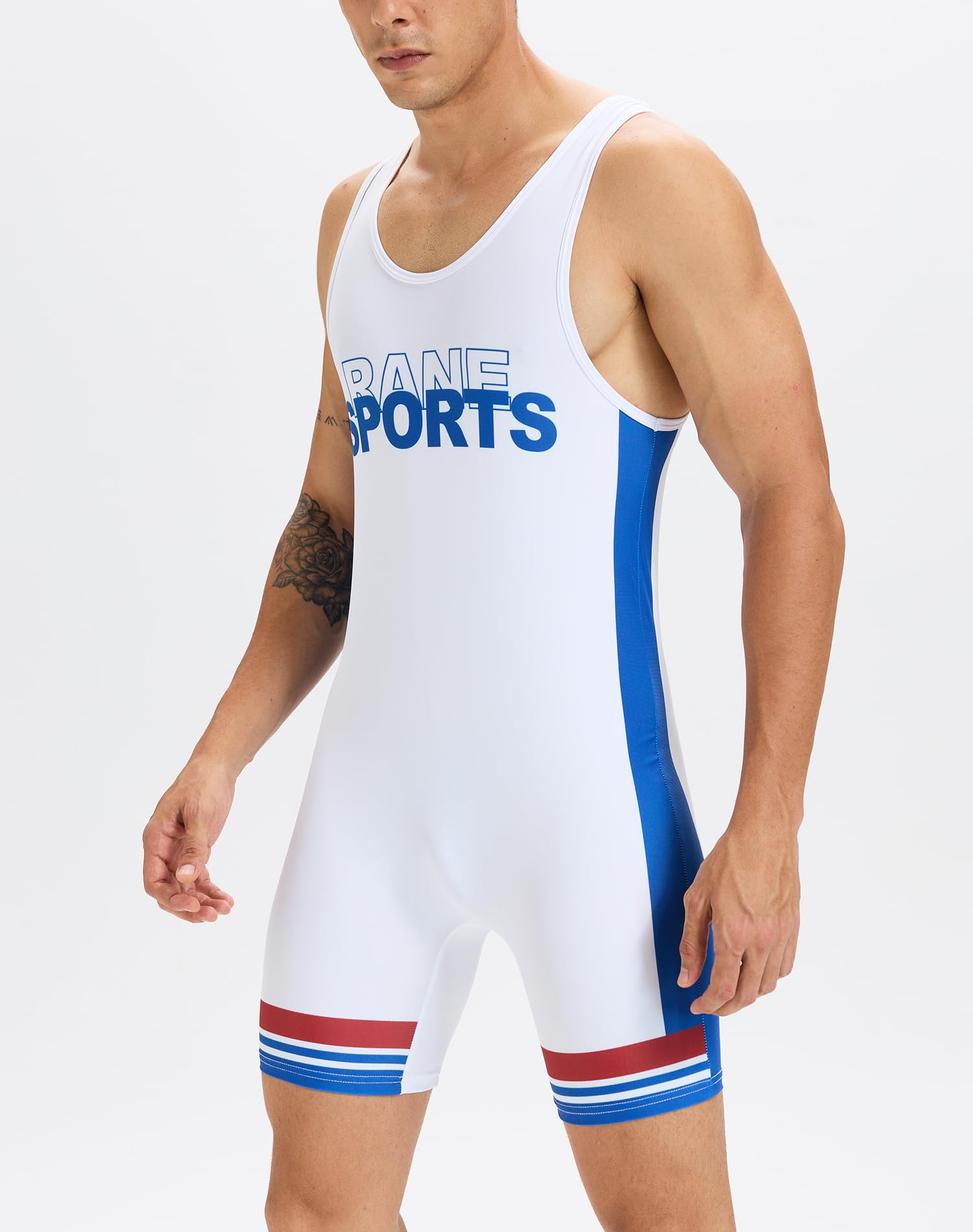 Traje deportivo de lucha libre para hombre mono ajustado mono deportivo sin mangas mallas de lucha traje de levantamiento de pesas