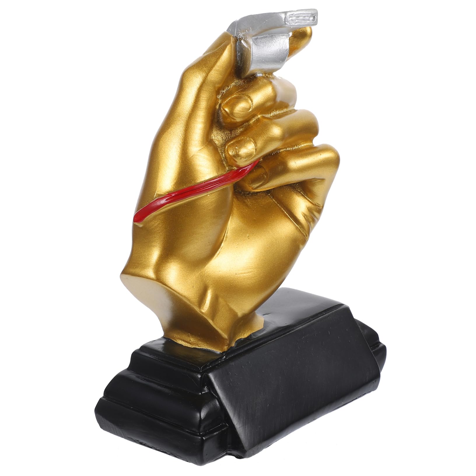 Supvox Pfeife Trophäe sportspiele Sport Spiele Football fussbalsam Decoration verkleidung handgeformte Trophäe handgeformte Fußballtrophäe -Trophäendekor Harz Golden