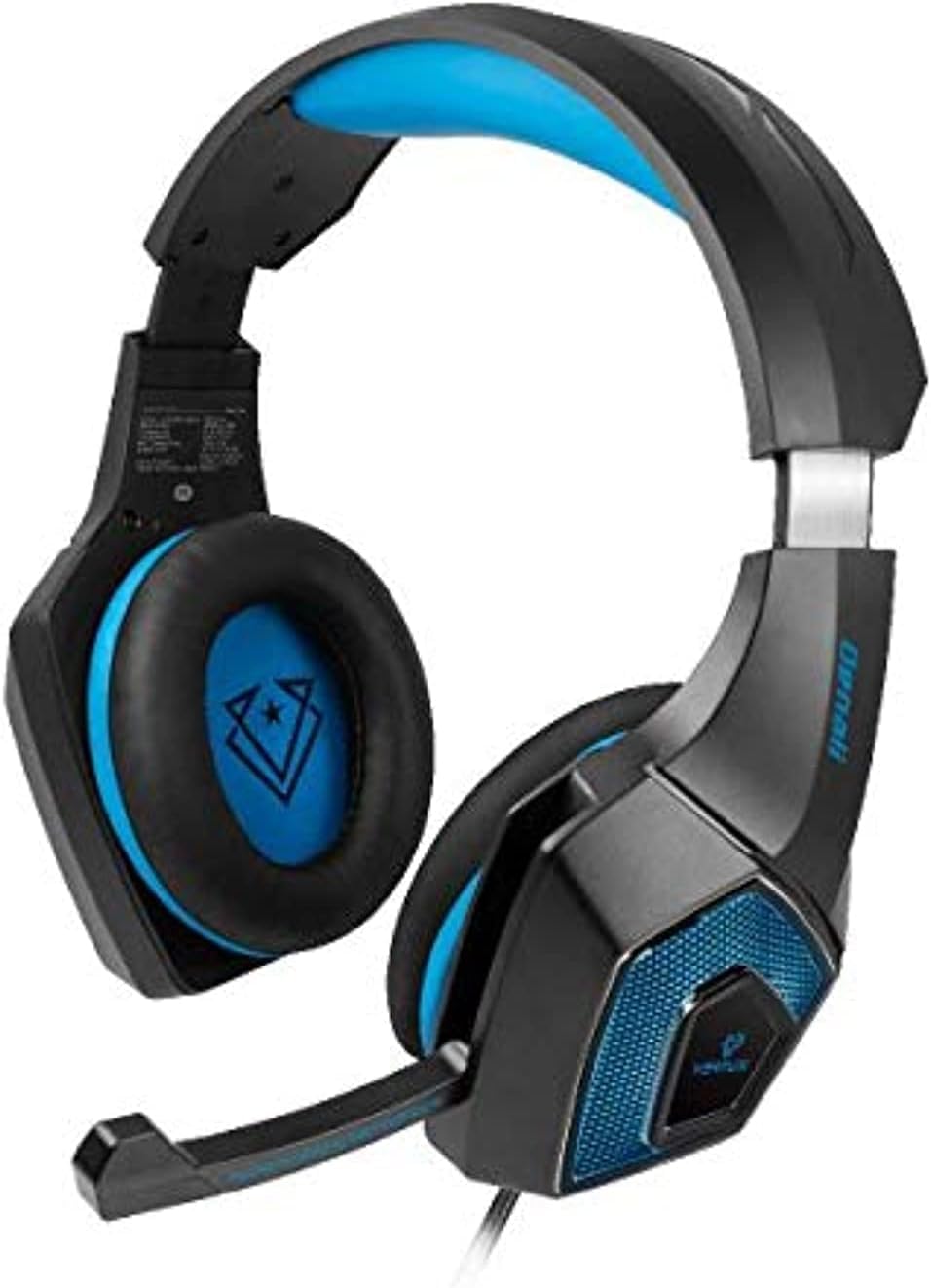 Vertux Wired Over-Ear Headphones | 3.5mm USB Gaming Headset | Noise Isolating Headphones [2 Years-Warranty] | Adjustable Headband for Comfort | PC, Xbox, One, PS4 & Smartphones- Blue