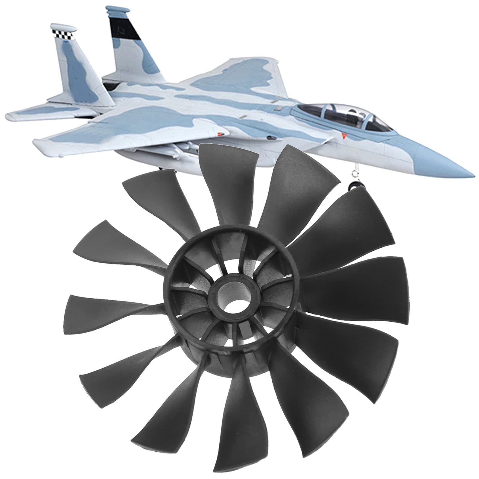 RC Ducted Fan Blade, 50mm/2.0in 12 Blades Propeller Stable Mini Ducted Fan for RC Model EDF Jet Airplane Aircraft RC Planes (Forward) - Image 4